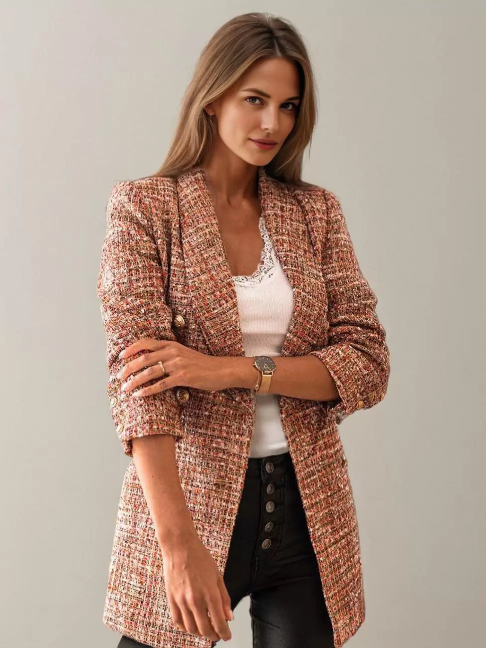 Charmaine Plaid Blazer