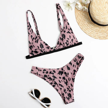 Animal Print Low Waist Bikini