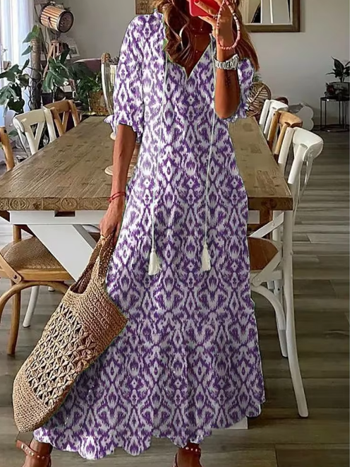 Valerie Printed Bohemian Dress